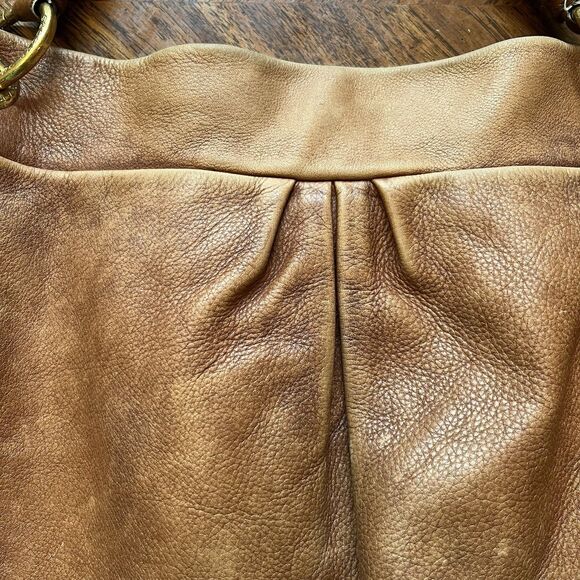 Marc by Marc Jacobs Classic Q Hillier Pebble Leather Hobo Bag Brown Distressed - Picture 5 of 9